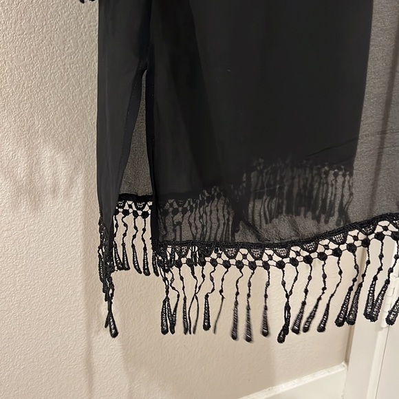 Mesh bikini coverup / summer cover up in black (size M) - Picture 3 of 4